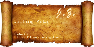 Jilling Zita névjegykártya
